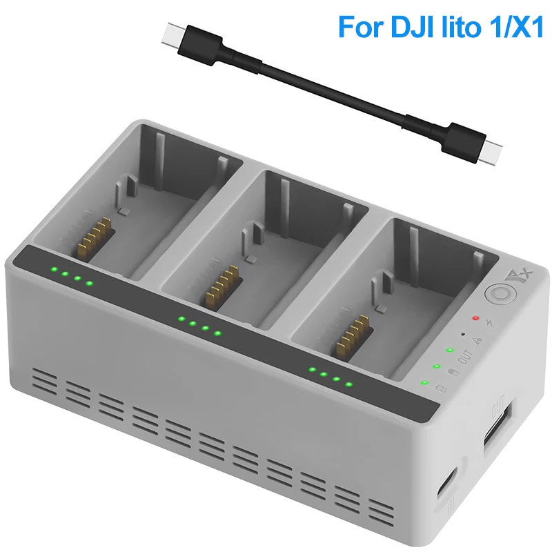 Drone Charging Hub - แท่นชาร์จสำหรับ DJI LITO 1 X1 ชาร์จเร็วอัจฉริยะแบบดิจิตอล