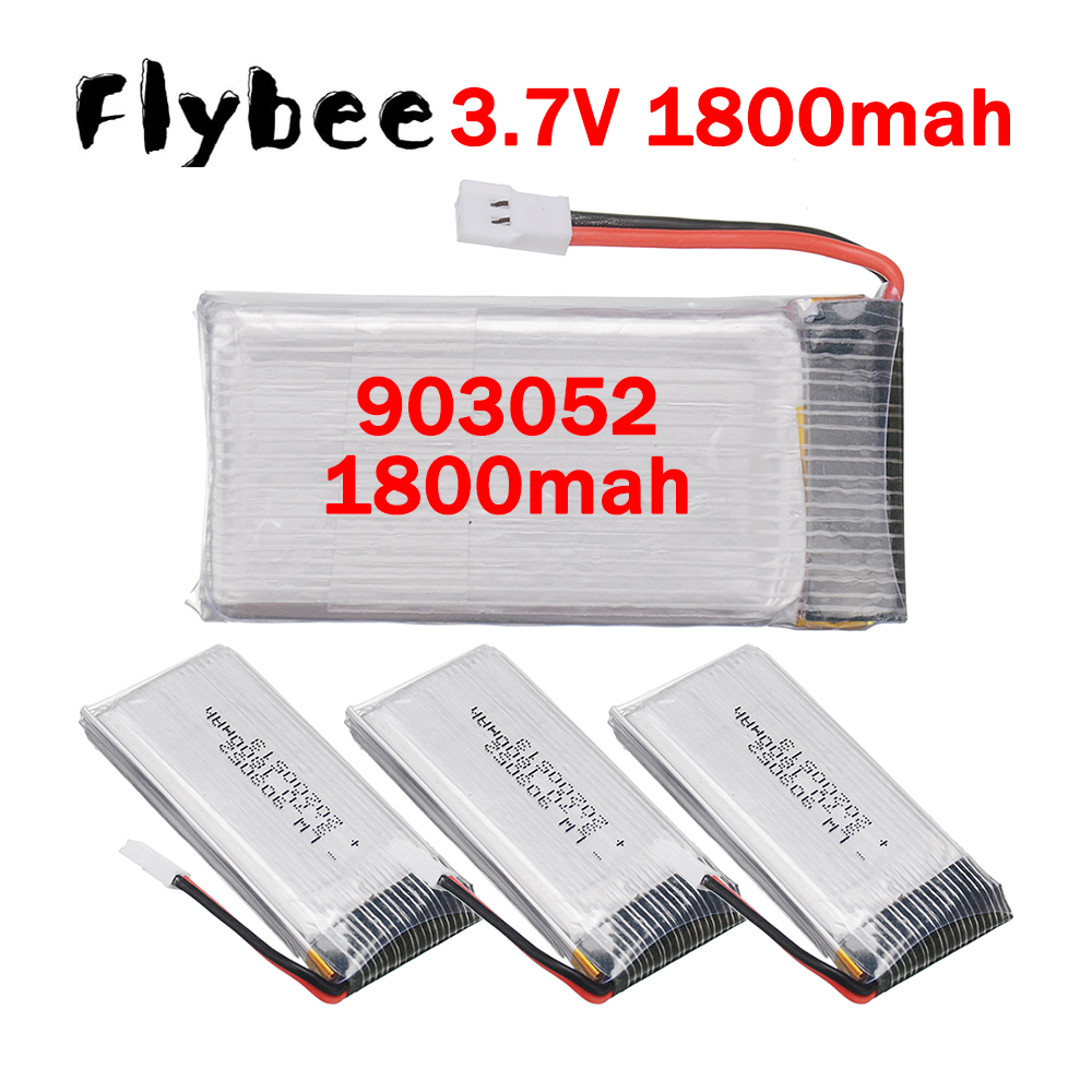 Drone Battery Charger - 5IN1 เครื่องชาร์จ 903052 3.7V 1800mAh แบตเตอรี่ลิเธียมโพลิเมอร์สำหรับ
