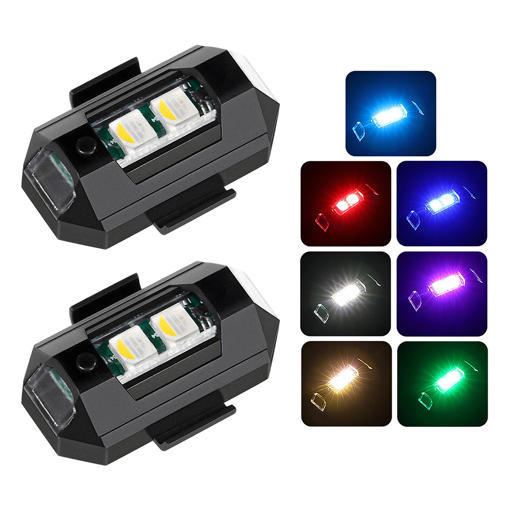 Drone Strobe Light - 2 ชิ้น Mini LED Strobe ไฟตกแต่ง,