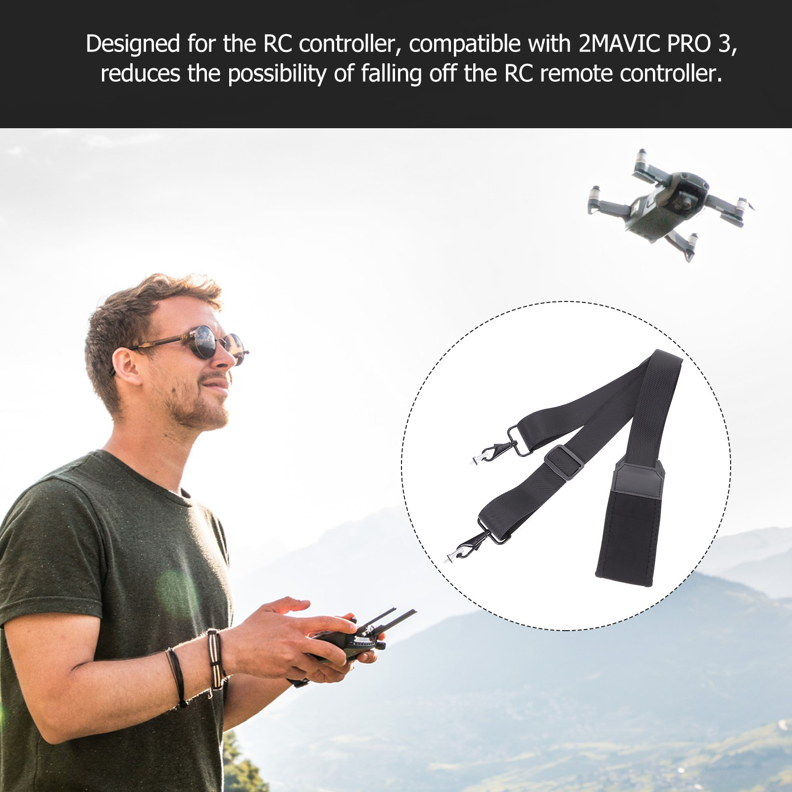 สายคล้องคอสำหรับรีโมทคอนโทรลโด - Drone Neck Strap บทวิจารณ์และราคา