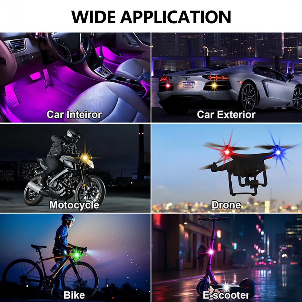 1-8 ชิ้น ไฟเตือนแบบชาร์จ USB ก - Drone Strobe Light บทวิจารณ์และราคา