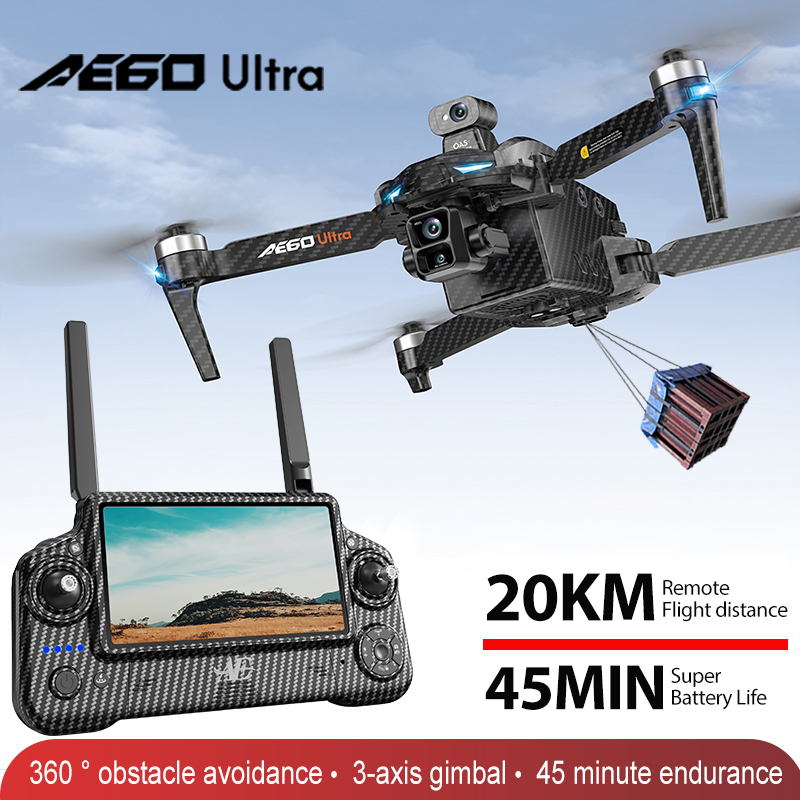 โดรน AE60 GPS ระดับมืออาชีพ กล - Drone Controller Screen บทวิจารณ์และราคา