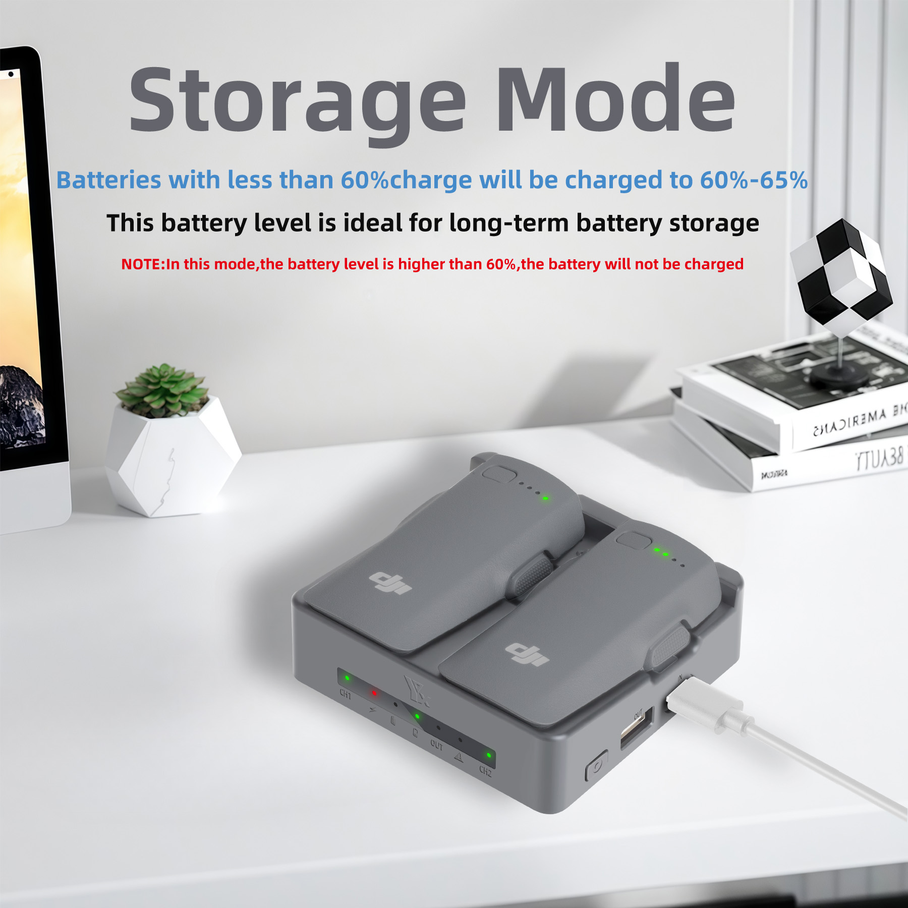 แท่นชาร์จแบตเตอรี่โดรน DJI NEO - Drone Charging Hub บทวิจารณ์และราคา